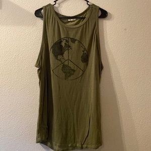 Maurice’s earth peace sign tank size 3